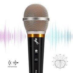 Handheld Dynamic Microphone for Karaoke Singing, Wired XLR Microphone with On…