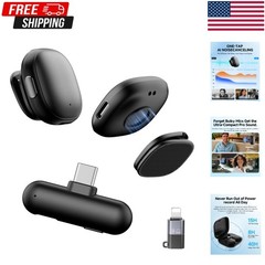 USB C Mini Microphone for iPhone 16/15/Android, Wireless Micropho…