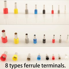 900pcs Wire Ferrule Terminals Kit – 8 Types AWG red, yellow, black, white