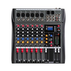 Pro 6 Channel Bluetooth Audio Mixing Console Music Recording Studio Sound Mixer