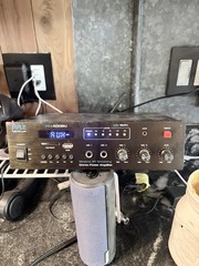 Pyle Wireless Bluetooth Stereo Microphone Receiver Amplifier System, 300 Watts