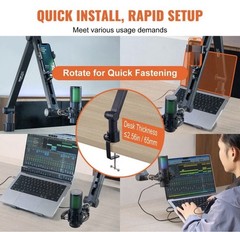 VEVOR Microphone Boom Arm with Desk Mount 360° Rotatable Adjustable Mic Stand