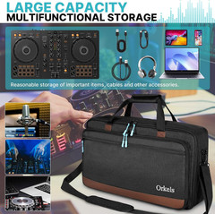 DJ Controller Bag Case, Portable DJ Travel Case, Fits Pioneer DDJ REV1 SR SR2 OM
