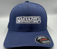 Soundcraft Electronics Logo Embroidered Flexfit Ball Cap Black Olive Navy Sm-XXL