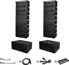 Proreck Venue Set 10000W Stereo/Mono DJ PA Speaker System Combo Set
