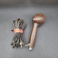 Vintage 1940s Astatic Brand Brown Bullet Microphone without Stand UNTESTED