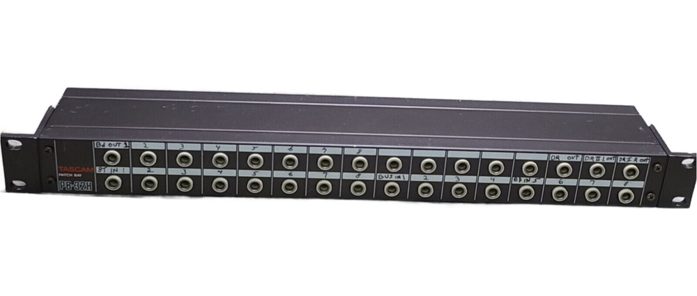 Tascam Teac PB-32H 32 Port 1/4″ Patch Bay Patch Box w/ Rack Mount, Made In Japan