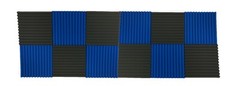 12 pcs Grey and Blue Acoustic Foam Panel Tile Wall Studio Sound Proof 12x12x1