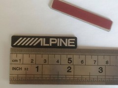 Alpine Badge Emblem Logo Aluminun Car Speaker Replacement Aftermarket