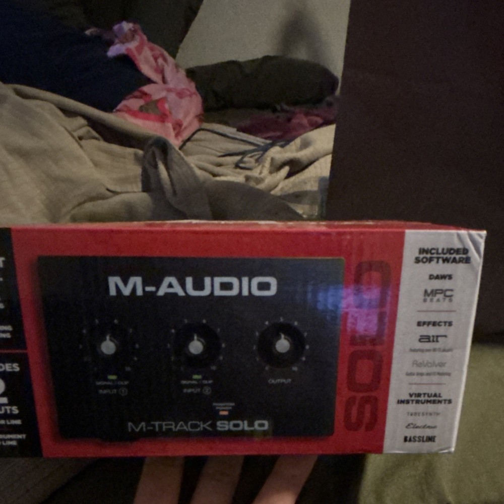 M-Audio M-Track Solo USB Audio Interface Desktop, Software Included (Box Only)