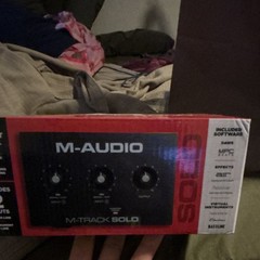 M-Audio M-Track Solo USB Audio Interface Desktop, Software Included (Box Only)