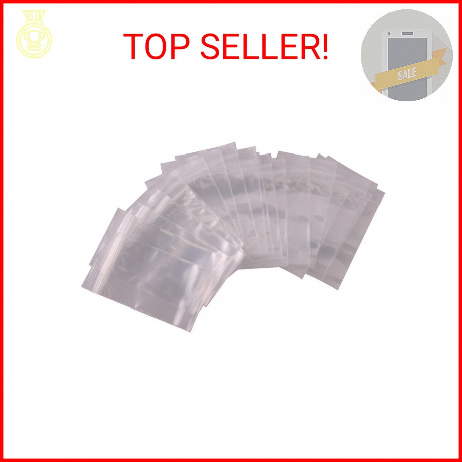 Seismic Audio – SA-B23-100 Pack of 2 Inch x 3 Inch Clear Reclosable Poly Bags –