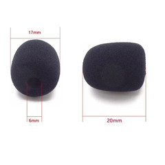 10Pcs 6Mm Mini Headset Microphone Cover Sponge Foam Windscreen Replacement Laval