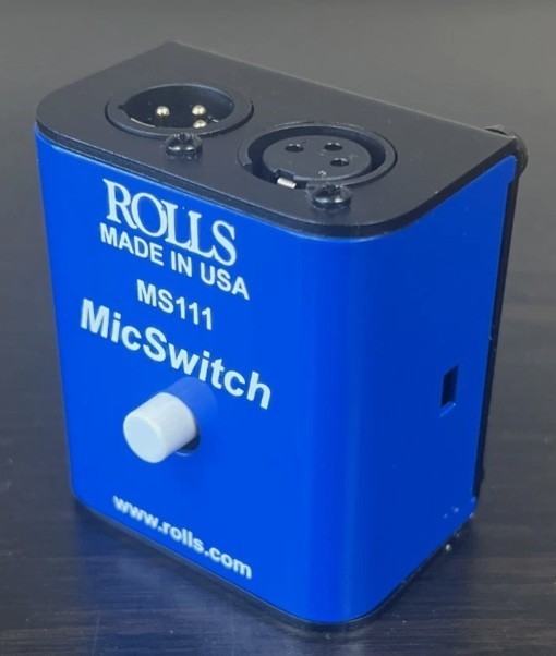 Rolls MS111 Mic Switch On/Off Latching or Momentary Microphone Mute Switch