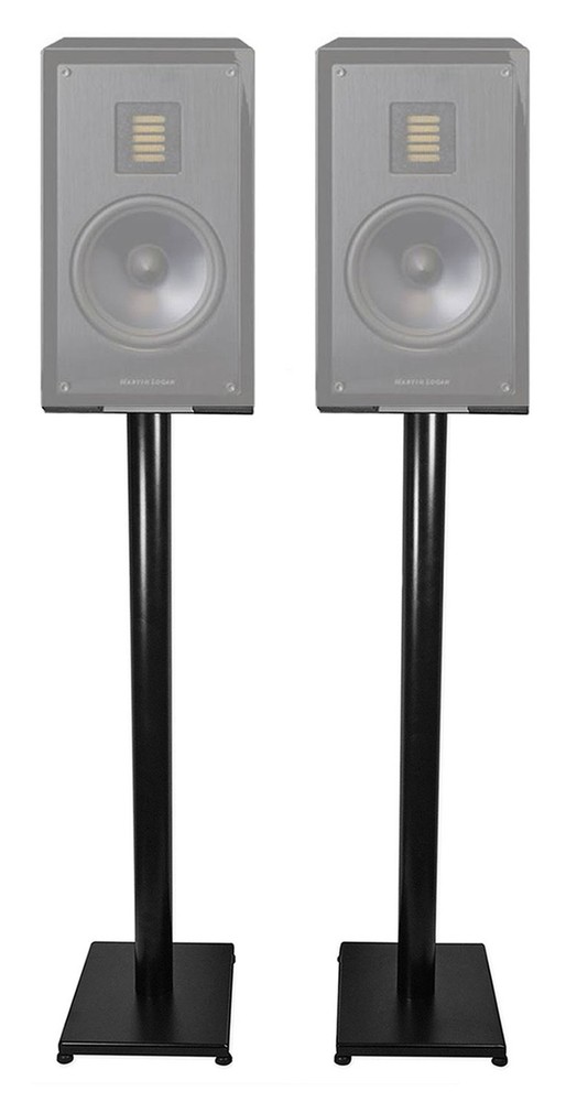 Pair Black 37” Steel Speaker Stands For Pair MartinLogan LX16 Bookshelf Speakers