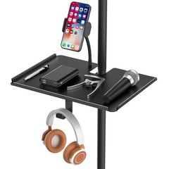 Metal Microphone Stand Tray with Mic Stand Holder – 11.7″ x 7.8″ Functional L…