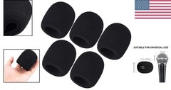 5 Pack Microphone Windscreens – Thick Foam for Superior Sound Quality