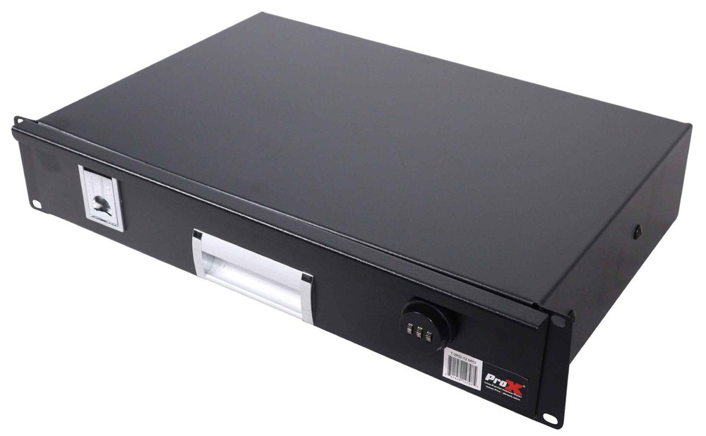 ProX T-2RD12 MK3 2U Rack Mount Drawer+Lock For Pro Audio/DJ/IT Server Rack Cases
