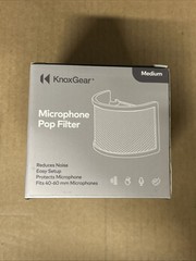 Knox Gear Pop Filter Medium for Recording Podcasting and Streaming Microphones