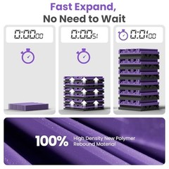 8 Pack Sound Proof Foam Panels for Wall,12″ X 12″ X 2 Inch 8pack Black Purple