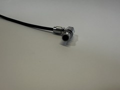 Dual 3-Pin XLR Female to 5-Pin Lemo Right Angle Audio Breakout Cable Red Blue BN