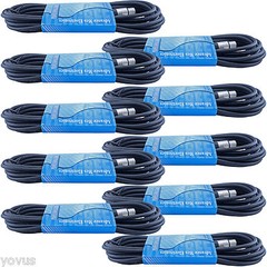 10Flexible 25 ft Foot Shielded Balanced 3pin XLR Mic audio cord Microphone cable