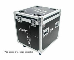 OSP 22″ Half Trunk Flight Road Case with 4″ Rubber Wheels – Dividers and Tray
