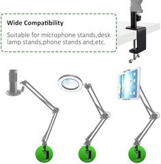 Heavy Duty Metal Table Mount Clamp, Metal Desk Clamp for Mic Boom Arm Stand Adju