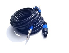 2pack 20 ft Speakon to 1/4″ Male Speaker Cables, Professional Audio Amplifier