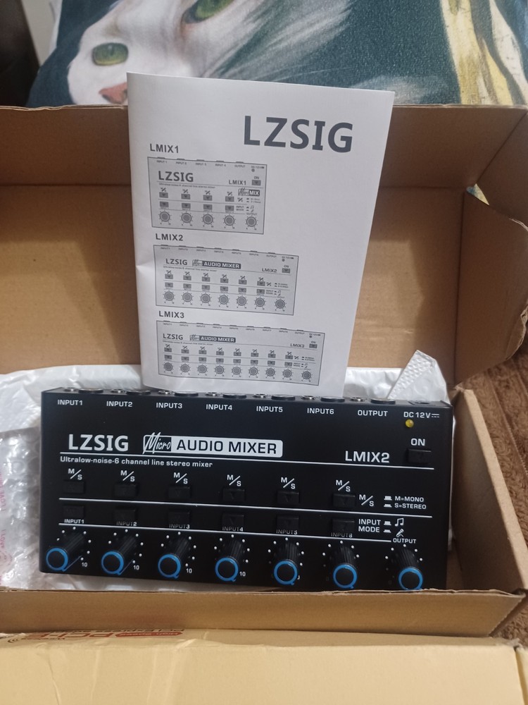 LZSIG Mini Audio Mixer Stereo Line Mixer LMIX1 for Sub-Mixing Ultra Low-Noise