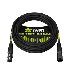 ALIEN CABLES – STARQUAD XLR MICROPHONE CABLE – 25 FOOT – 2 PACK