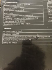 PhenyxPro Wireless Microphone System PTU 52B Headset Body Pack UHF Receiver