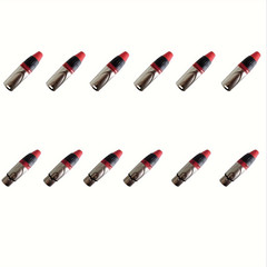 12PCS XLR 3 Pin Female/Male plug with fine nickelplated housing
