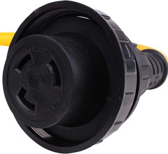 15A Male 110V House Plug to 30A Twist Lock Female Dogbone Adapter RV Electrical