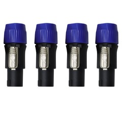 4PC Speakon Connector 4 Pole Male Plug Compatible for Audio Loudspeaker Cable