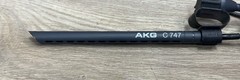 AKG C747 Condenser Microphone w Phantom Power Adapter 9 to 20v *Cut Cord