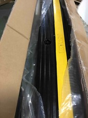 VEVOR 4 Pack of 1-Channel Rubber Cable Protector Ramps 18000Lbs speed bump