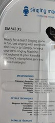 Singing Machine SMM-205 Unidirectional Dynamic Karaoke Microphone Plug In