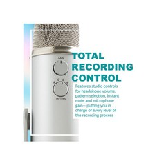 Blue Microphone Yeti USB Mic Headphones Bundle (Silver)
