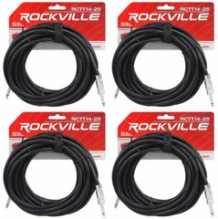 4 Rockville RCTT1425 25′ 14 AWG 1/4″ TS to 1/4″ TS Pro Speaker Cable 100% Copper