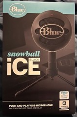 Logitech Blue Snowball Ice USB microphone black new mic podcast discord skype
