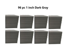 96 Pack 1″ x 12″ x 12″ Acoustic Foam Tiles Panel Wedge Studio Soundproofing Wall