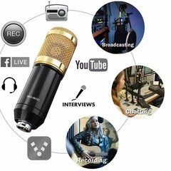 Home Studio Recording Kit Audio Mixer Condenser Microphone Music Podcast Stream