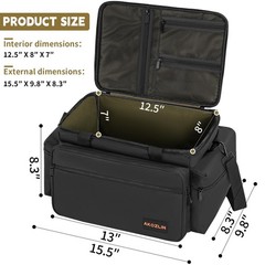 Cable File Bag DJ Gig Bag Cord Organizer Case with Detachable Dividers for La…