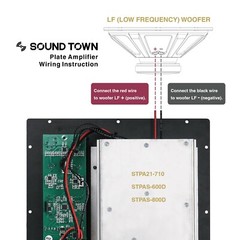 OPEN BOX:Sound Town Class-D Amp for PA Subwoofer 350W RMS w/LPF(STPAS-600D-R)