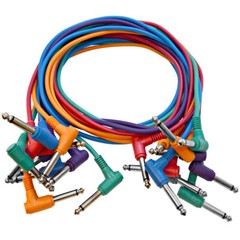 SEISMIC AUDIO (10) 3′ TS 1/4″ Right Angle Patch Cables