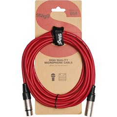 Stagg XLR Microphone Cable 20 ft. Assorted Colors Red
