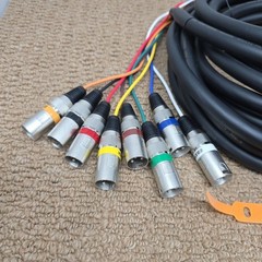 EBXYA 10ft 8 Channel XLR Snake Cables – 8 Colored XLR Male to Female Snake Cable