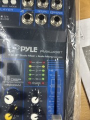 Pyle 4Ch Studio/DJ Controller Audio Mixer Console System USB & XLR PMXU43BT NEW