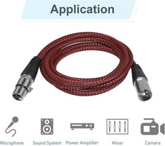 Durable 6ft XLR Microphone Cable Set – Nylon Braided for Superior Transmission